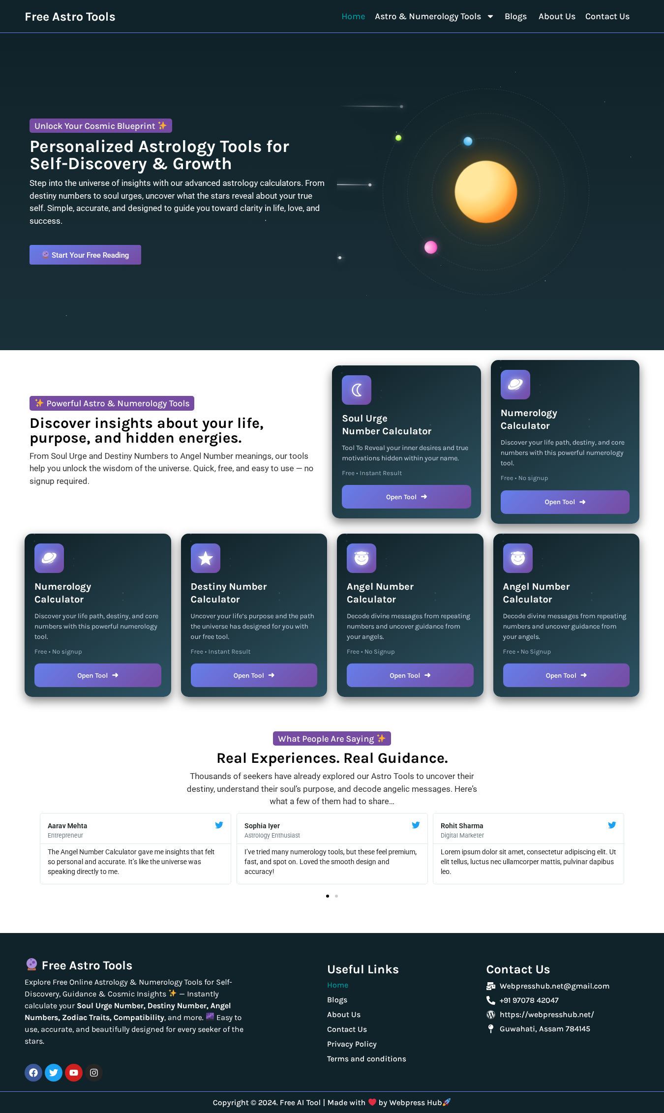 AdSense Ready Astrology Tools Website in WordPress Using GeneratePress